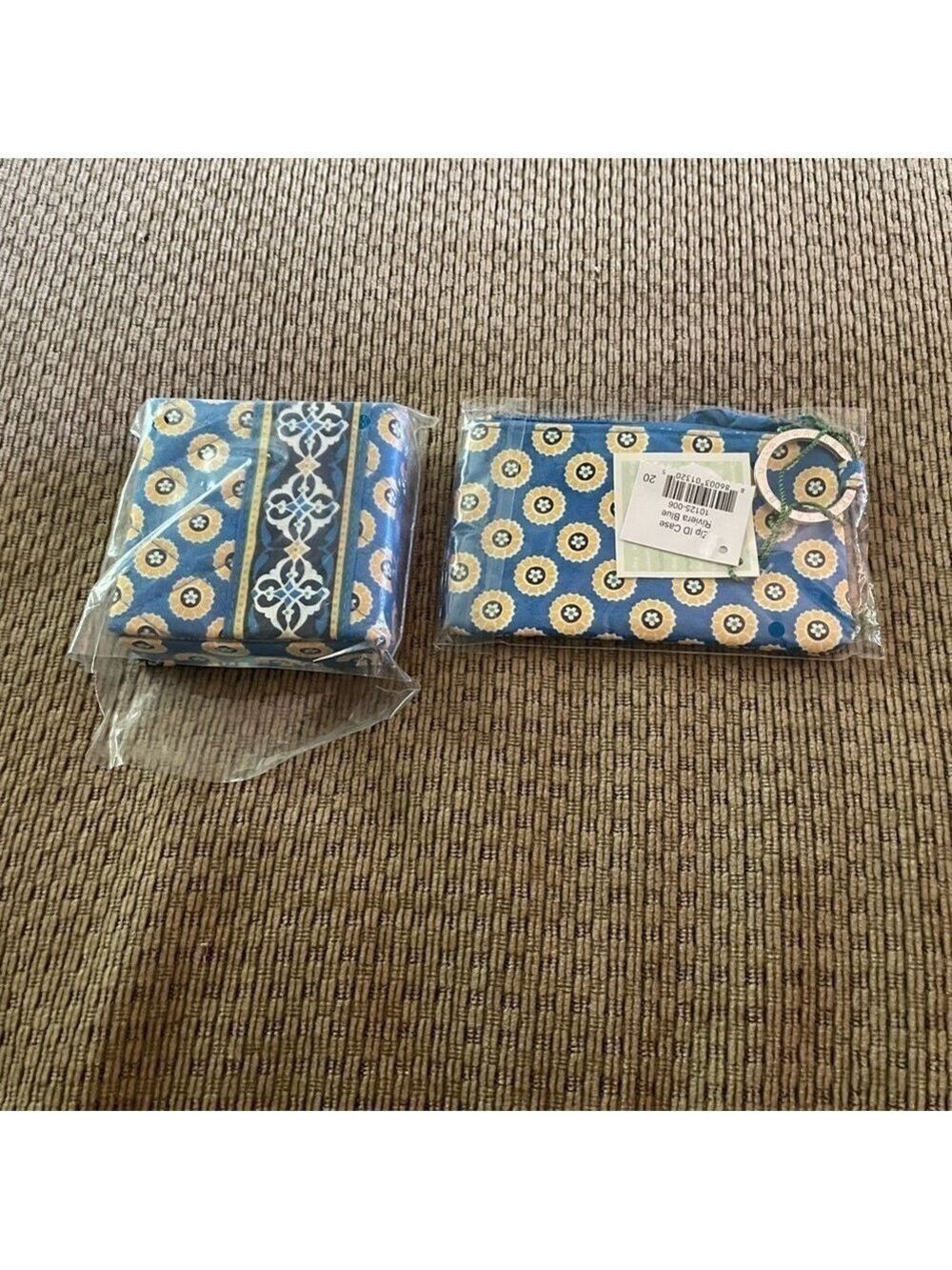 Vera Bradley 2008 Riviera Blue Zip ID Holder & Note Pad holder